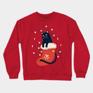 Christmas Lights Cat Crewneck Sweatshirt